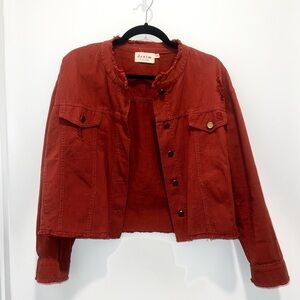 Distressed Burnt Orange Jacket